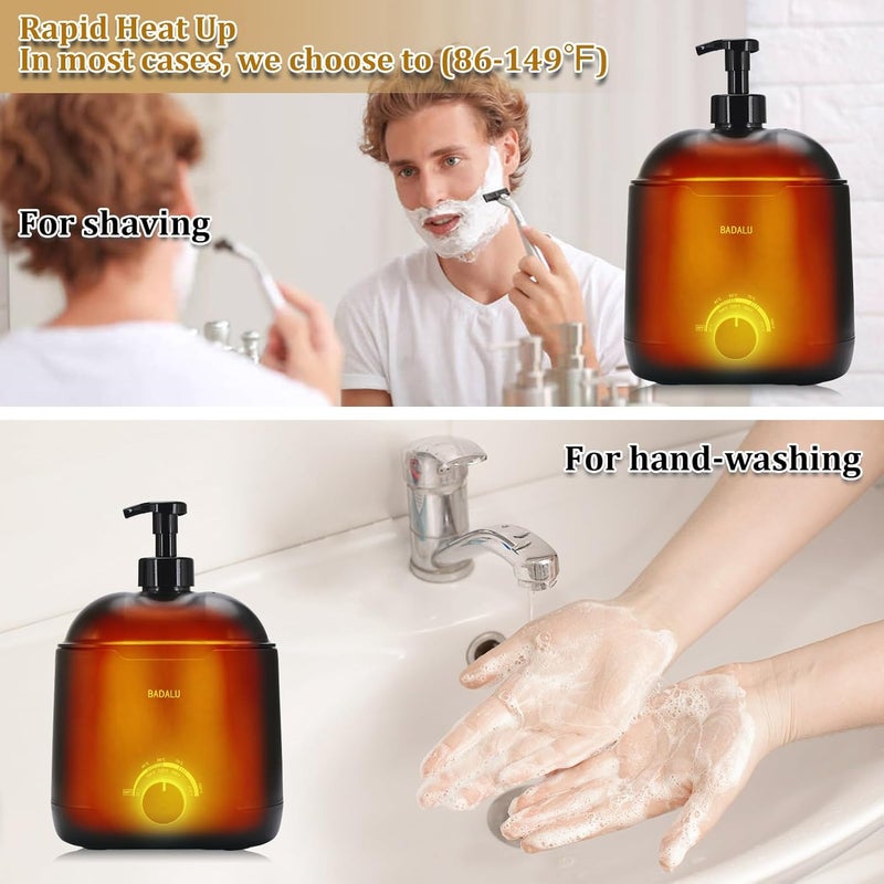 BADALU Lather Machine, Hot Lather Machine for Shaving 800ML Large Capacity Professional Lather Maker for Men Face Shaving,Electric Shaving Foam Machine for Salon Barber Shop Home Use With 2 Pumps - Image 5